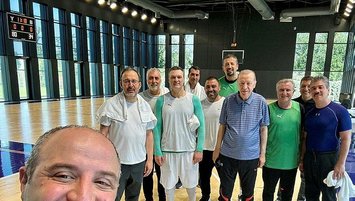 Erdoğan basketbol oynadı