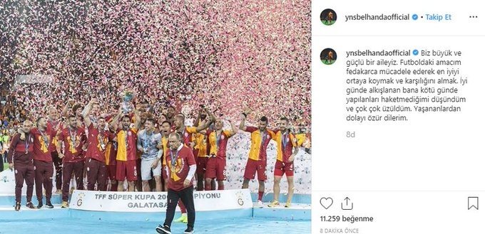 Belhanda Galatasaray taraftarından özür diledi - 1