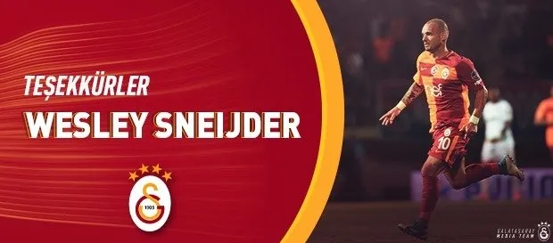 Galatasaray, Sneijder'e teşekkür etti - 1
