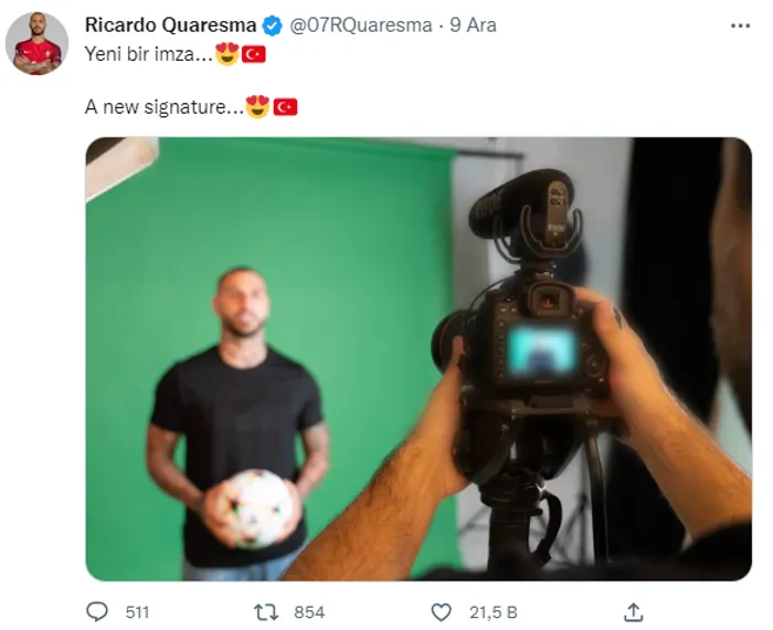 Ricardo Quaresma'dan Beşiktaşlıları heyecanlandıran paylaşım! - 1