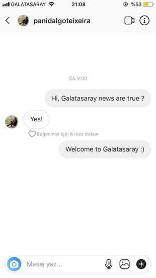 Galatasaray’ın transferini yeni yenge Pan Idalgo Teixeira açıkladı