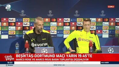 Marco Rose ve Marco Reus Beşiktaş - Borussia Dortmund maçı öncesi konuştu! (BJK spor haberi)
