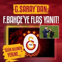 G.Saray'dan F.Bahçe'ye flaş yanıt!