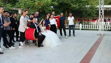 Erzurum'daki düğüne milli maç arası