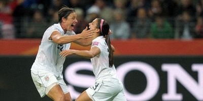 US star Morgan's goal celebration teases England