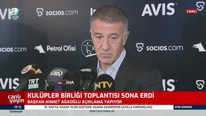 >Kulüpler Birliği toplantısı sona erdi! Başkan Ahmet Ağaoğlu açıklamalarda bulundu