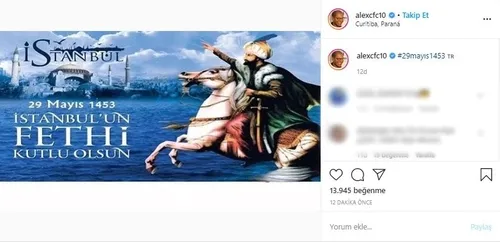 Alex de Souza'dan 'Fetih' paylaşımı - 1