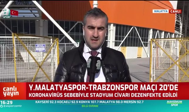 Koronavirüs sebebiyle Malatya Stadyumu dezenfekte edildi
