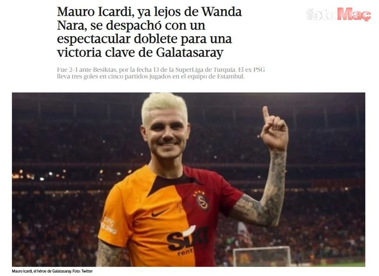 GALATASARAY HABERLERİ - Mauro Icardi'nin Beşiktaş'a attığı goller dünya basınında yankılandı!