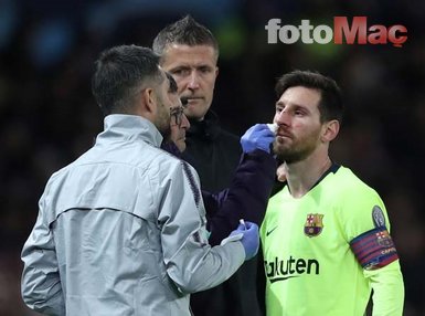 Manchester United - Barcelona maçına damga vuran an! Messi kanlar içinde...