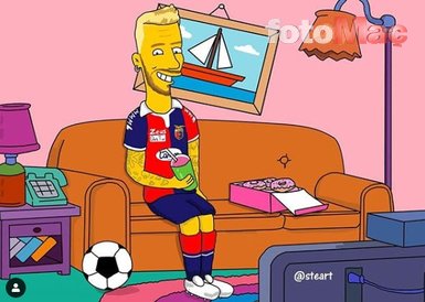 Yıldız futbolcular Simpsons karakterine dönüştü!