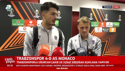 >Uğurcan Çakır ve Yusuf Erdoğan Monaco galibiyeti sonrası konuştu!