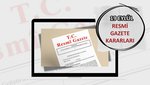 Resmi Gazete kararları 19 Eylül 2024