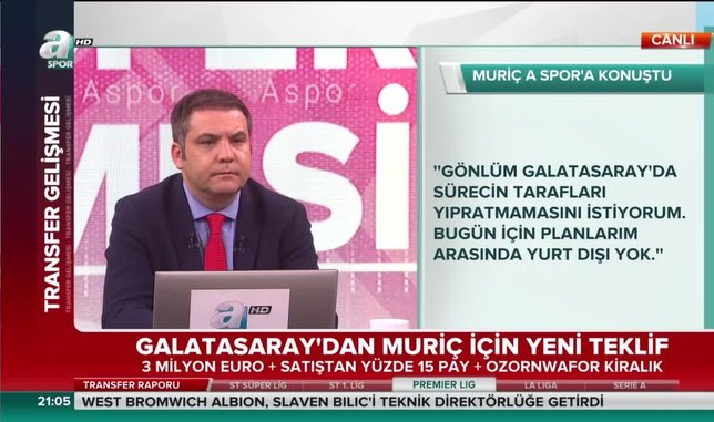 Galatasaray'dan Vedat Muriç için yeni teklif