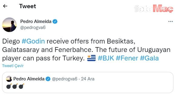 SON DAKİKA TRANSFER HABERİ: Beşiktaş, Fenerbahçe ve Galatasaray'dan Diego Godin atağı!