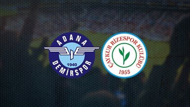 Adana Demirspor Çaykur Rizespor maçı CANLI