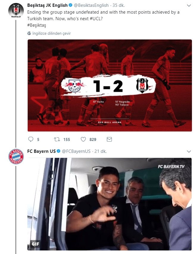 Bayern Munih Ten Besiktas A Iddiali Cevap Son Dakika Uefa Sampiyonlar Ligi Haberleri Fotomac