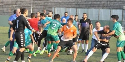 Amatör lig hazırlık maçında büyük kavga