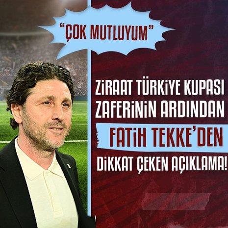 Trabzonspor’da Fatih Tekke: Çok mutluyum!