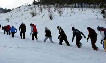 Judo Milli Takımı'nın karda zorlu antrenmanı
