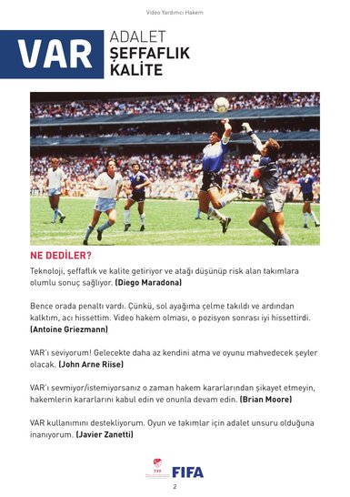 Türkiye Futbol Federasyonu ayrıntılı bir ’VAR’ broşürü yayınladı