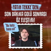 Trabzonspor'da Fatih Tekke: Bu hata bana ait!