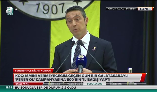 Ali Koç 'Fener Ol' kampanyasına katılım sayısını açıkladı