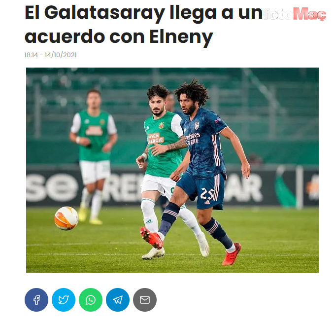 GALATASARAY HABERLERİ: Galatasaray Mohamed Elneny ile anlaşma sağladı! İşte alacağı ücret...