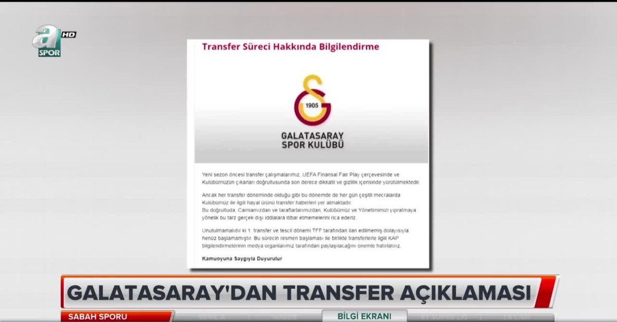 Galatasaray Dan Transfer Aciklamasi L Video Videosunu Izle Fotomac Tv