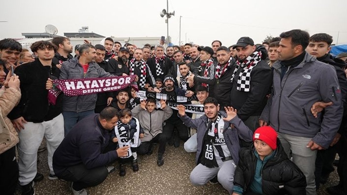Beşiktaş Başkanı Serdal Adalı Hatay'da depremzedeleri ziyaret etti