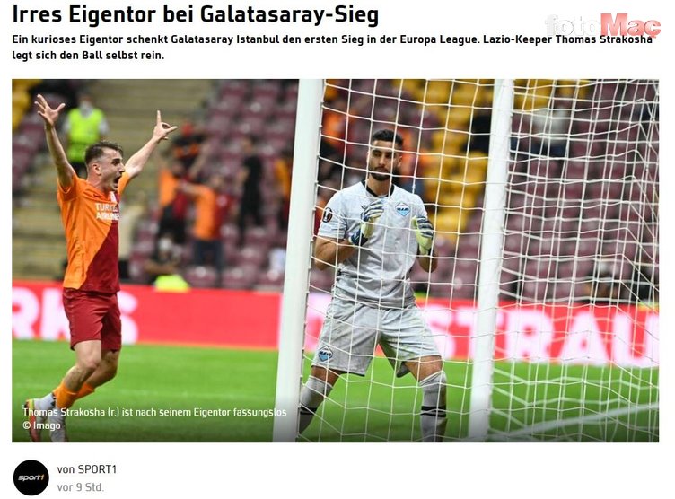 Son dakika spor haberi: Avrupa basını Galatasaray-Lazio maçını böyle gördü!