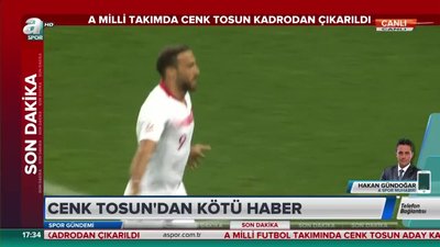 >Cenk Tosun'dan kötü haber