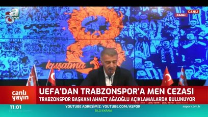 >Ahmet Ağaoğlu'ndan UEFA'nın kararına ilişkin açıklama: CAS'tan geri dönecektir.