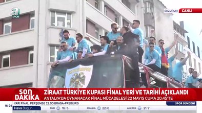 Erzurumspor FK şampiyonluğunu taraftarlarıyla kutladı!