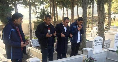 Trabzonspor'dan eski futbolcu Turgut Uçar'ın kabrine ziyaret