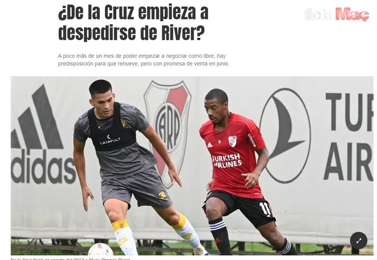 Fenerbahçe'nin Nicolas de la Cruz transferinde yeni gelişme! Menajeri devreye girdi ve River Plate...