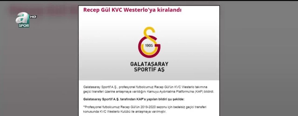 Galatasaray Da Ayrilik Recep Gul Videosunu Izle Fotomac Tv