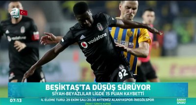 Beşiktaş'ta düşüş sürüyor