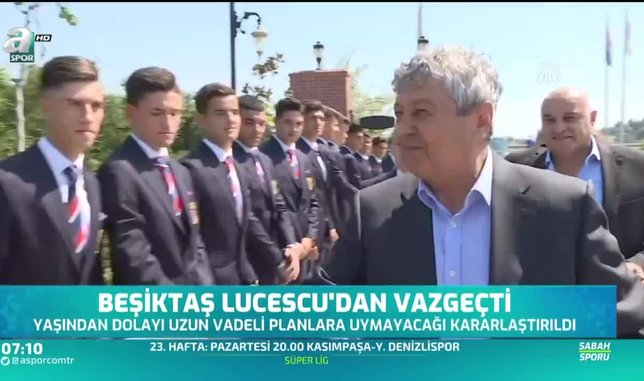 Beşiktaş Mircea Lucescu'dan vazgeçti