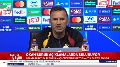Galatasaray Teknik Direktörü Okan Buruk, Barcelona karşılaşması öncesi konuştu | İZLE