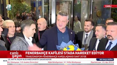 Başkan Saran Fenerbahçe kafilesini stadyuma böyle uğurladı