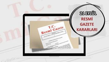 Resmi Gazete kararları 21 Eylül 2024