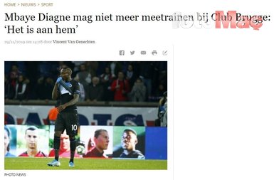 Club Brugge’dan Diagne için yeni karar! Bundan sonra...