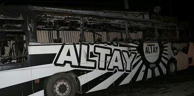 Altay'In takım otobüsü yandı!