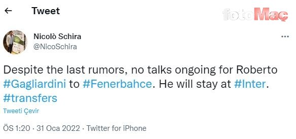 FENERBAHÇE TRANSFER HABERLERİ - Fenerbahçe Roberto Gagliardini ile ilgileniyor mu? İtalyan gazeteci açıkladı