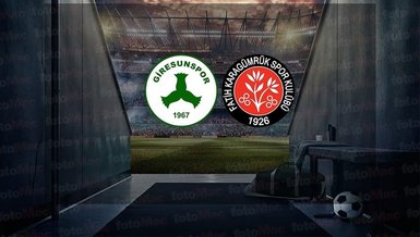 Giresunspor Fatih Karagümrük maçı CANLI