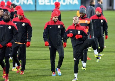 Galatasaray’ın Juve antrenmanından kareler...