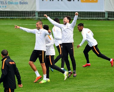 Galatasaray’ın sabah antremanından görüntüler