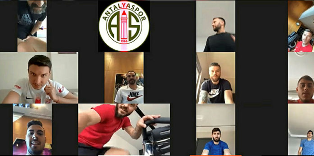Antalyaspor'da telekonferans antrenmanları devam ediyor