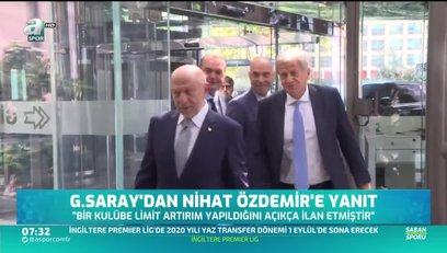 >Galatasaray'dan Nihat Özdemir'e yanıt